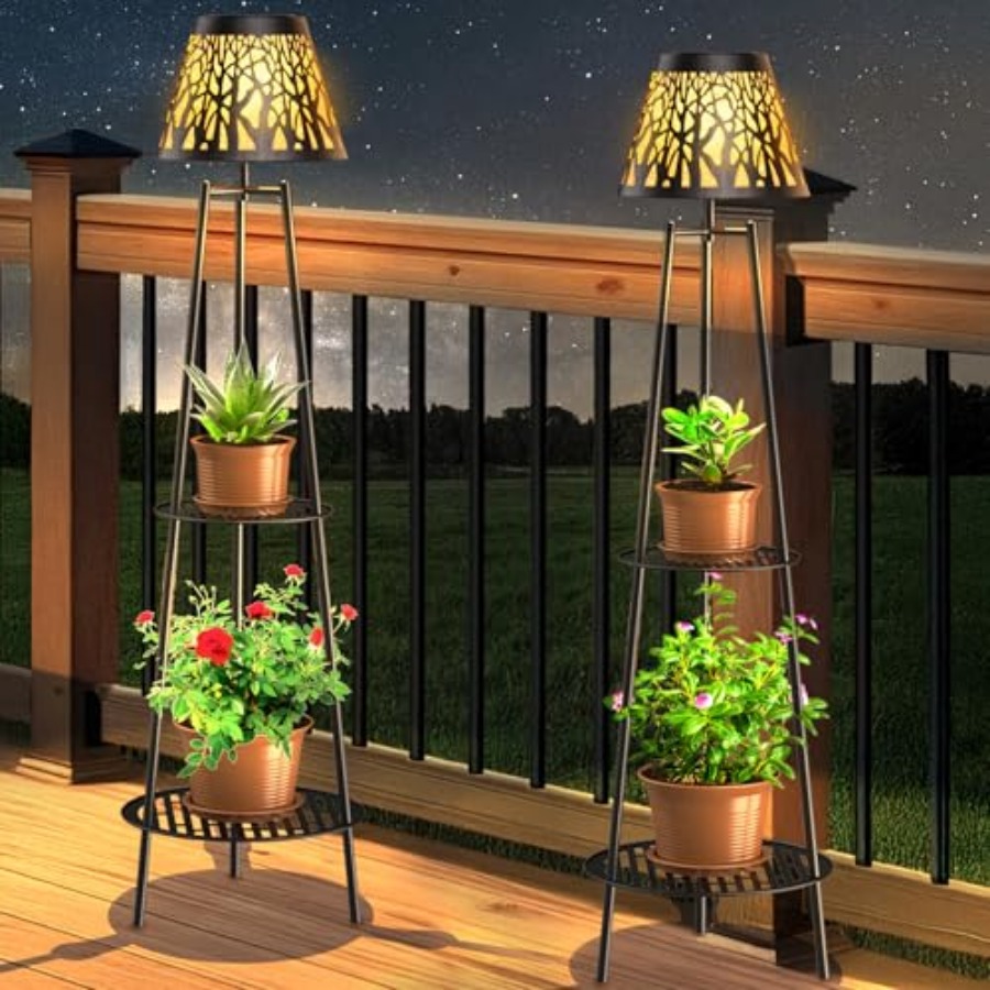 Solar Garden Light - Zestaw 2 zewnętrznych solarnych lamp podłogowych